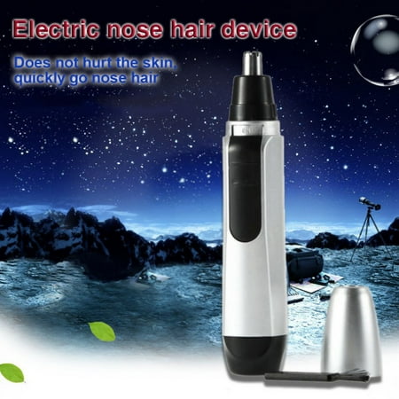 Ear and Nose Hair Trimmer Clipper for Men Women, Electric Nostril Nasal Hair Clippers Trimmers Remover with Vacuum Cleaning System, Mute Motor, Double-Edge Stainless Steel Blades