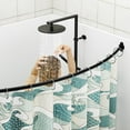 thumbnail image 2 of Curved Shower Curtain Rod, Adjustable 35-65 inches Extra Wide Curved Shower Rods for Bathroom, Rust proof Shower Rod, Premium Stainless Steel Curved Curtain Rod for Shower, Bathtub, Black, 2 of 14