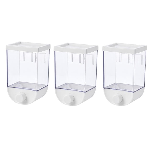 3pcs Cocina En Dispensador De Cereales Contenedor De Almacenamiento De Alimentos Secos 1000ml