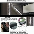 thumbnail image 4 of Car Steering Wheel Cover, Anti-Slip, Safety, Soft, Breathable, Heavy Duty, Thick, Full Surround, Sports Style, Black with White line, 4 of 9