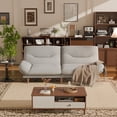 thumbnail image 2 of Lacoo 65"W Convertible Futon Sofa Bed with Five-level Adjustable Armrests,Corduroy Gray, 2 of 7