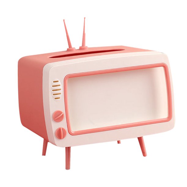 Visual Storage Box Flat-panel Organization Frame Including Mobile Phone Rack Retro TV And Storage Container With Multiple Organization Frames