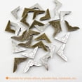 thumbnail image 3 of Queilt 40 Pcs, Coins en Fer Métallique Décoration Vintage Protecteurs d'Angle Rétro pour Livres Protecteurs d'Angle Vintage Décoration de Coins de Livres, 3 of 4