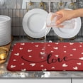thumbnail image 5 of Valentines Day Dish Drying Mat 18x24 Inch Valentine Red Love Heart Drying Mats for Kitchen Counter Super Absorbent Microfiber Large Dish Drying Pad Heat Resistant Dish Draining Rack Mat, 5 of 7