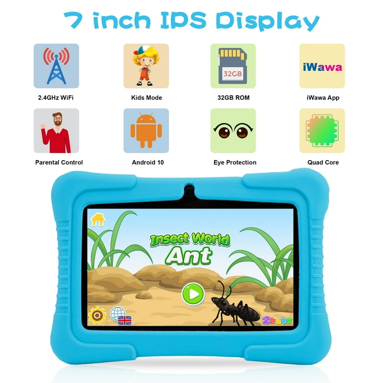 Tablette Enfant ALLDOCUBE IPlay 70 SE 10.1" - Android 15, 7 Go RAM, 64 Go ROM - IWAWA éducatif + Contrôle Parental + Coque