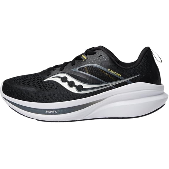 Saucony Women's Omni 22 Sneaker, Black/White, 11.5 Wide