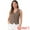 Coffee, variant on Women's Button Down Sleeveless V Neck Crop Top Summer Vest L Cream White