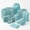 Pastel Blue, variant on 9-Piece Travel Packing Cubes Organizer Set with Shoe Bag and Toiletry Bag, Black