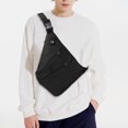 thumbnail image 3 of Bolso Cruzado Izquierdo Camuflaje para Exteriores A38 Bolso Almacenamiento Digital Bolso Impermeable para El Pecho Bolso Hombro (negro), 3 of 8