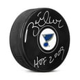 thumbnail image 1 of Brett Hull Autographed St Louis Blues Hockey Puck with HOF Note, 1 of 2