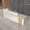 Maple & White; Right Hand High, variant on Premium Ergonomic Rectangular Reception Desk With Custom LED Lighting And Marble Finish(Black Marble & White Marble; Left Hand High)