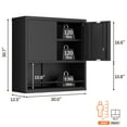 thumbnail image 6 of Marcree Garage Wall Cabinet,Lockable Storage Cabinet with Adjustable Shelf,Metal Locking Wall Cabinets for Garage,Warehouse,Office,Black, 6 of 9