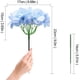 thumbnail image 2 of Cabezas de hortensias Artificiales, Flores de imitación de Seda Azul con Tallos Desmontables para la decoración del hogar del Ramo de la Boda, 2 of 4