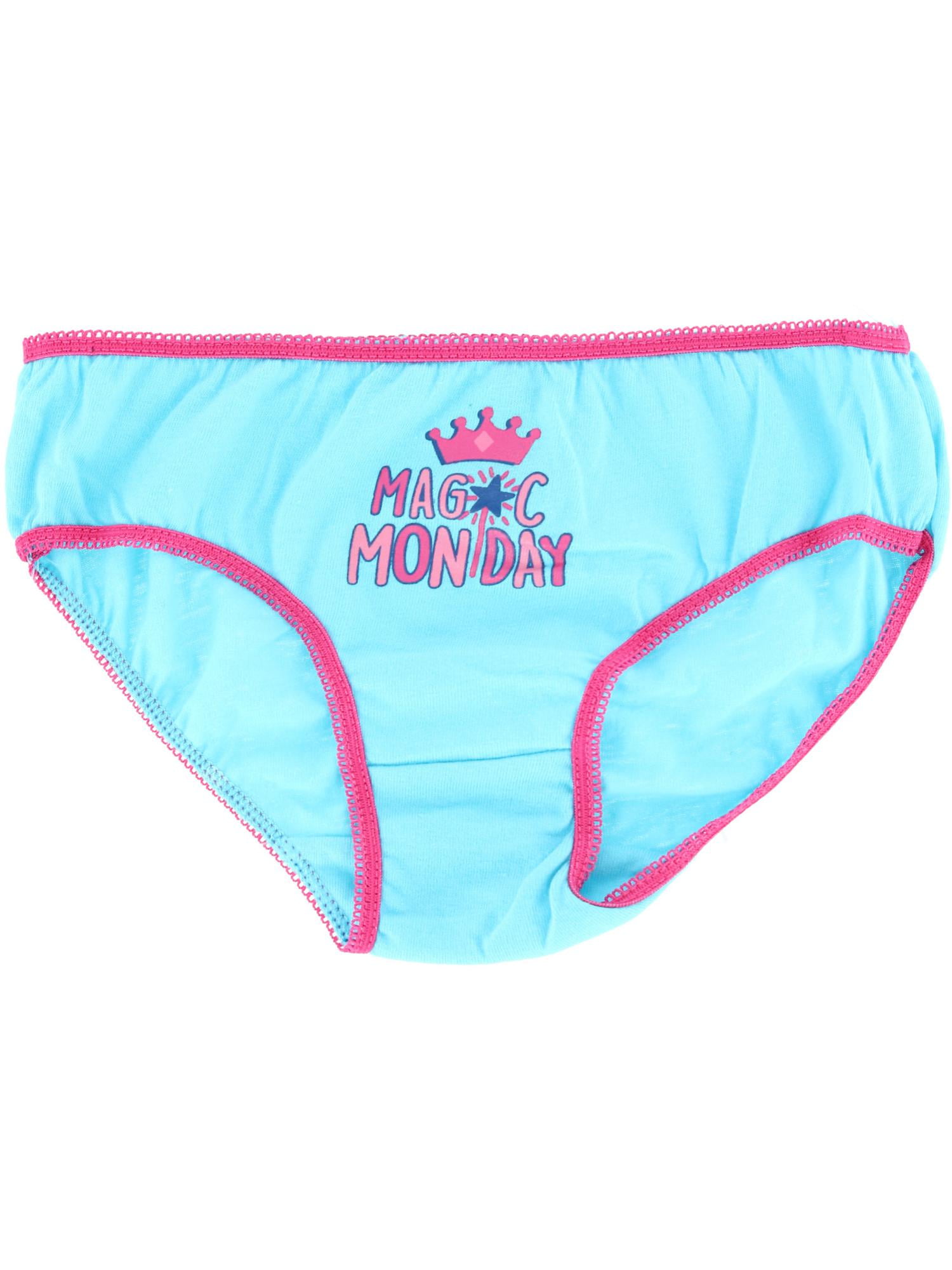 Size 6 Day of the week underwear for girls, panties, girls, jours de la  semaine, 7 pairs of girls underwear, ready to ship
