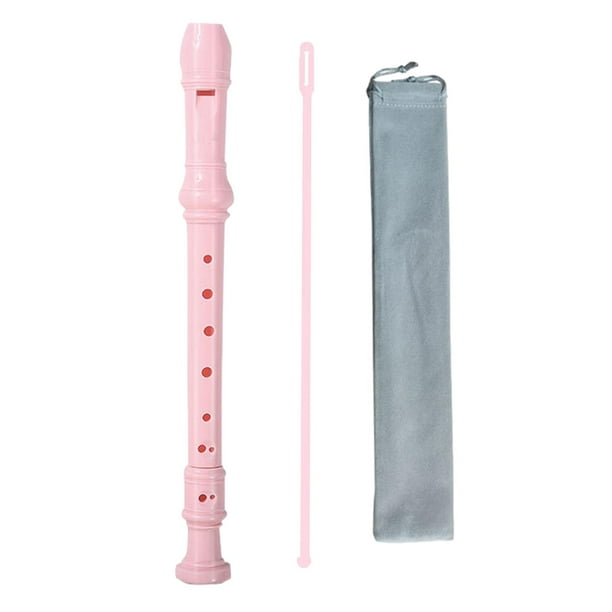 Flauta dulce soprano de 8 agujeros, instrumento ligero, tamaño compacto y fácil de limpiar. Rosa