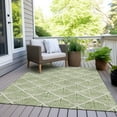 thumbnail image 6 of Addison Rugs Chantille Indoor/Outdoor Transitional Diamonds Green Washable Rectangle Rug, 10' x 14', 6 of 6