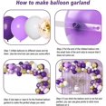 thumbnail image 4 of Kit de Arco de Globos, 129 Piezas Decoraciones de Fiesta de látex Rosa Púrpura y 4d Champaign Gold Foil Kit de Guirnaldas de Globos Arco para Boda Baby Shower Fiesta de cumpleaños. Afortunado Sencillez, 4 of 5