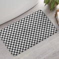thumbnail image 2 of Black White Small Checkered Pattern Bathroom Rugs Mat,Non Slip Microfiber Bathroom Rug,Rubber Backing,Soft Bathroom Mats for Bathroom Floor,Tub and Shower,17x30in(43x75cm), 2 of 5
