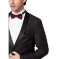 thumbnail image 6 of Adam Baker Men's 9-3401 Slim Fit One Button Satin Shawl Collar Tuxedo Suit - Black - 36 Short, 6 of 7