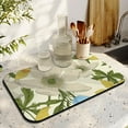 thumbnail image 3 of Art Meets Utility Daisy Floral Coffee Drying Mat, Absorbent Diatom Mud, Heat Resistant, Perfect as a Dish Drainer Mat & Small Drying Rack Mat, 19.5x12in, 3 of 7
