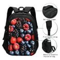 thumbnail image 3 of Fuzoiu Variety Of Fruits And Berries Print USB Backpack with Charging Port,Laptop Backpack,Business Travel Durable Laptops Backpack, for School, Work, Travel & Outdoor Activities, 3 of 7