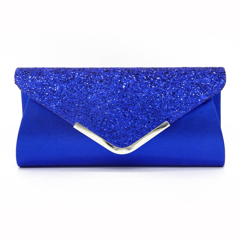 NEW WOMENS GLITTER EVENING CLUTCH BAG ENVELOPE STYLE WEDDING PROM CLUB PARTY 