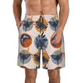 thumbnail image 1 of Balery Vintage Botanical Butterfly Art Traje de Baño Estilo Hawaiano para Hombre, Shorts de Secado Rápido con Bolsillos-Medium, 1 of 6