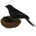 thumbnail image 1 of Miangastore 2PC Black Crows Halloween Fake Crow with Birds Nest Realistic Crows, 1 of 8