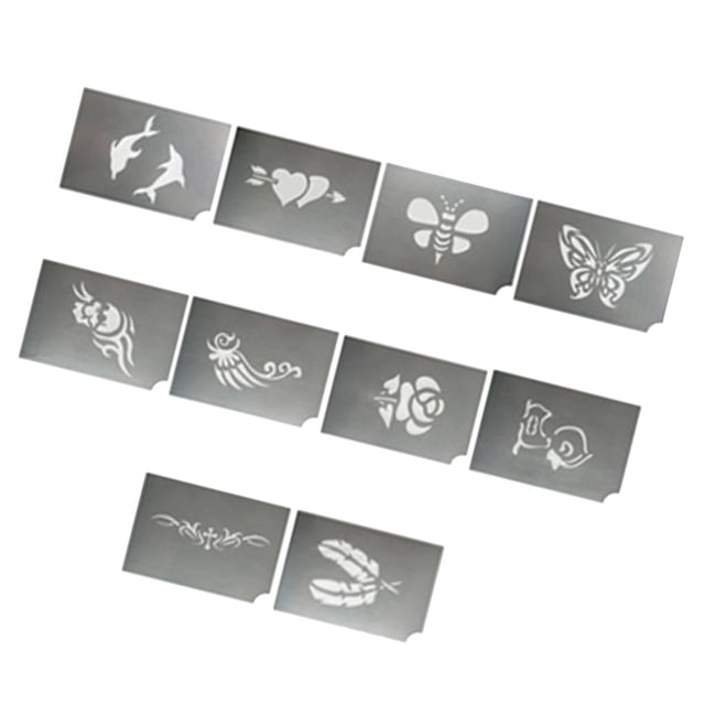 Plantilla De Plantillas De Pintura De Cara De Reutilizable De De 10 Piezas Sunnimix Plantilla de plantillas de pintura para la cara