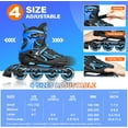 thumbnail image 5 of PrimeCook Shop Vinal Girls Adjustable Flashing Inline Skates, All Wheels Light Up, Fun Illuminating Skates for Kids Men Adult Women and Boys, 5 of 12