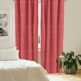 thumbnail image 3 of Ambesonne Retro 4-Panel Curtains, Polka Dots Circular Forms, 56"x63", Vermilion, 3 of 4