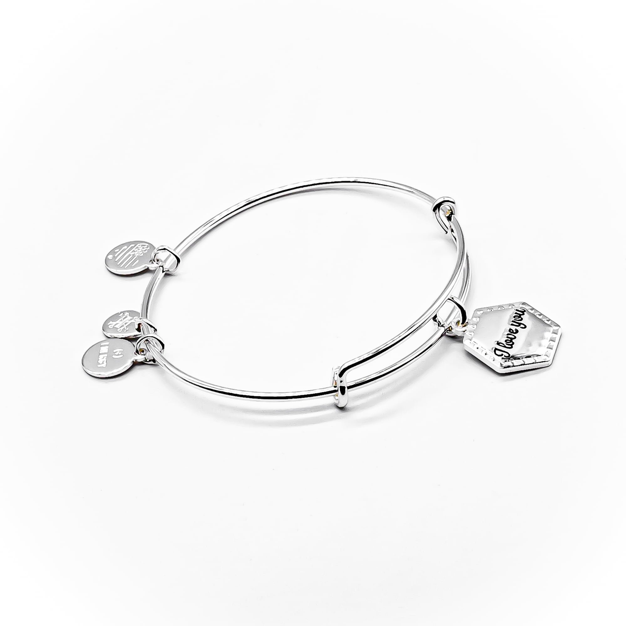 Romantic Adjustable Silver Charm Bangle Alloy Women Girl Jewelry Accessories 