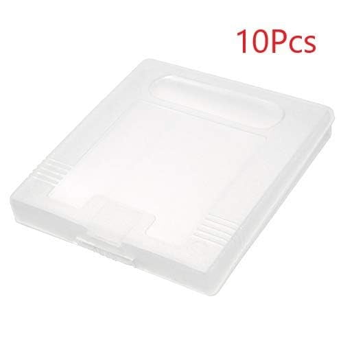 RUITROLIKER 10Pcs Clear White Game Cartridge Protection Case for Gameboy Color GBC