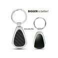 thumbnail image 7 of Jeep Grill Logo Real Black Carbon Fiber Chrome Metal Teardrop Key Chain Key-ring, 7 of 7