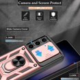 thumbnail image 3 of Compatible with Samsung Galaxy S23 Plus Case,Galaxy S23+ Plus Case with HD Screen Protector with Slide Camera Cover, 360°Rotation Ring Kickstand [Military Grade] Case for Galaxy S23 Plus,Rose Gold, 3 of 15