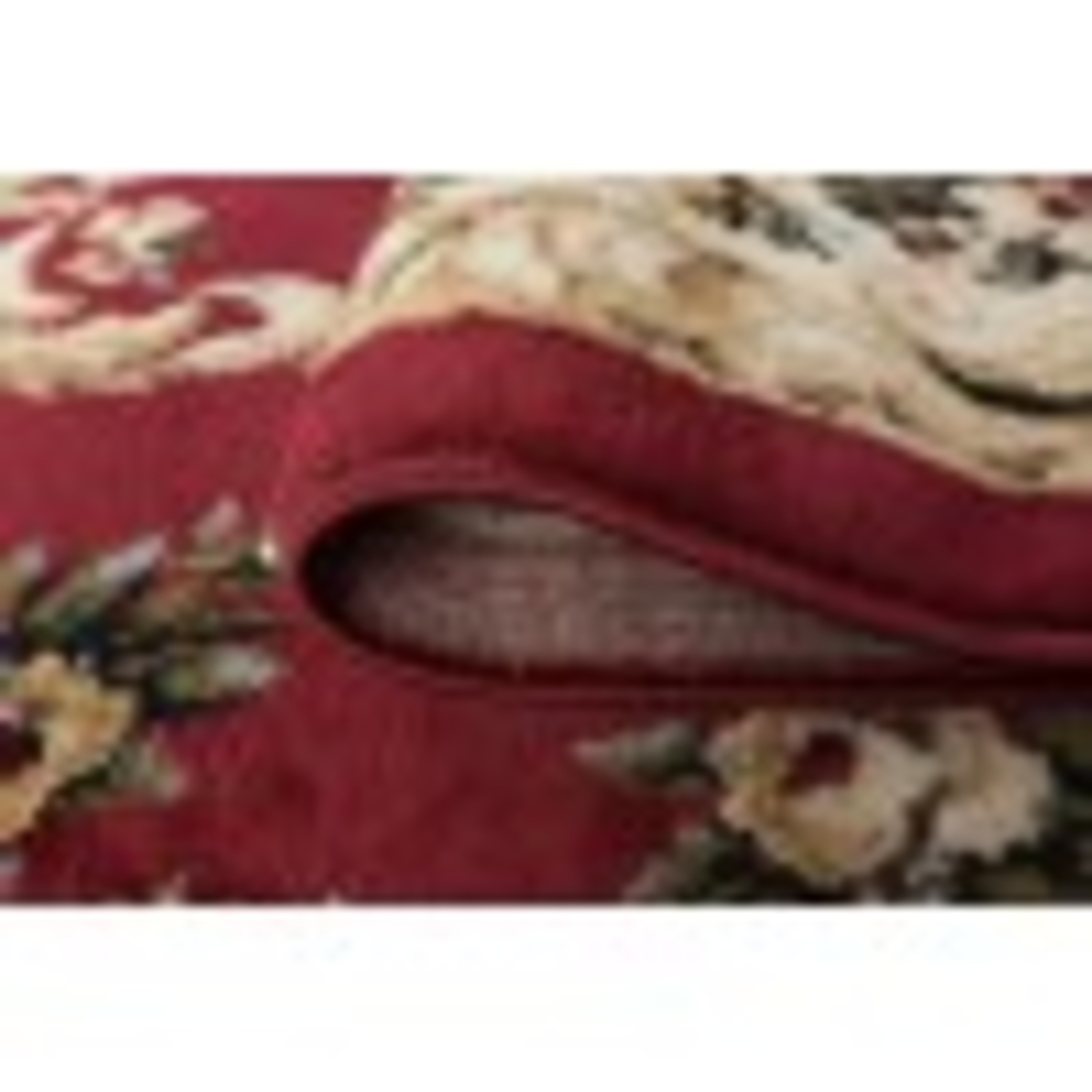 Traditional 5x7 Area Rug (5' x 7') Floral Red, Beige Living Room Easy to Clean