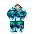 thumbnail image 2 of Penkiiy Men's Hawaiian Shirt Short Sleeve with Pocket Beach Shirt Button Down Wrinkle Free M Sky Blue, 2 of 4