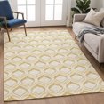 thumbnail image 6 of Addison Rugs Mayfield Premium Machine Washable Transitional Stripes Gold Rectangle Rug, 3' x 5', 6 of 6