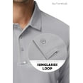 thumbnail image 4 of Satankud Mens Golf Shirt Long Sleeve 3 Button Moisture Wicking Dry Fit Solid Casual Golf Polo Shirts for Men Light Gray S, 4 of 8