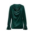 thumbnail image 6 of Velvet Blouses for Women, Cowl Neck Trendy Long Sleeve Shirts, Fall Casual Elegant Tops, 6 of 6