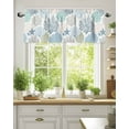 thumbnail image 2 of Rod Pocket Window Valances Abstract Ocean Starfish Coral Shell Short Kitchen Curtains Underwater World Window Treatment Drapes for Bedroom Bathroom Living Room 54x18In,1 Panel, 2 of 7