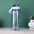thumbnail image 1 of Jarra de agua de 2L de gran capacidad con marcador de tiempo de asa y taza de agua de fitness con pajita, 1 of 5