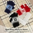 thumbnail image 5 of 3 Pairs Touch Screen Gloves with Snow Flower Pattern, Warm Knit Winter Gloves Christmas Gifts Stocking Stuffers for Women, 5 of 6