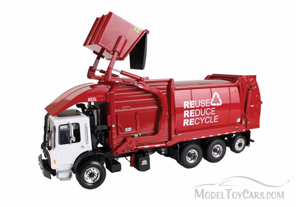 red garbage truck toy