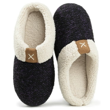 Ravelier Women's Knit Sherpa Lined Slipper