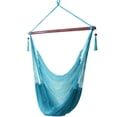 thumbnail image 1 of Sunnydaze Caribbean Style Extra Large Hanging Rope Hammock Chair Swing for Backyard and Patio - Sky Blue, 1 of 10