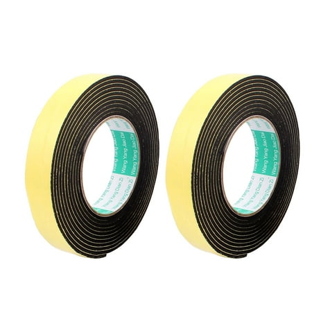 2Pcs 2.5CM Width 4M Length 3MM Thick Single Sided Sealing Shockproof Sponge Tape