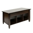 thumbnail image 6 of Veryke Lift Top Coffee Table, Coffee Table with Hidden Storage Compartment & Shelf, Solid Wood Storage Coffee Table for Living Room, Dining Room, Bedroom, Office, Brown, 6 of 7