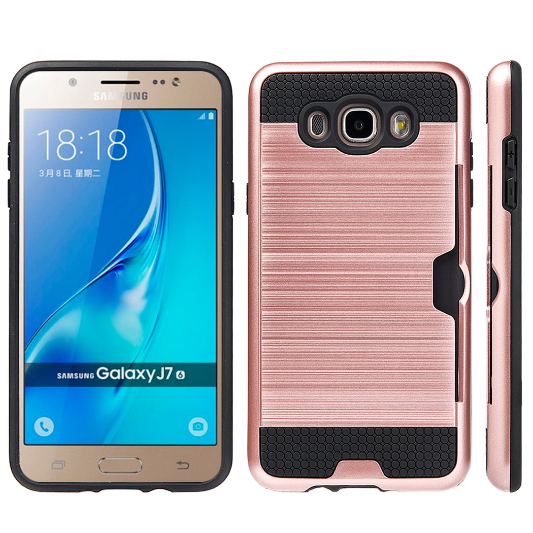 Samsung Galaxy J7 (2016) / J710M Hybrid Card To Go Case Black Tpu -  Walmart.com