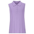thumbnail image 4 of Women's Sleeveless Golf T Shirts UPF 50+ Quick Dry Collared V-Neck Shirts Workout Athletic Tank Tops Shirts, 4 of 6